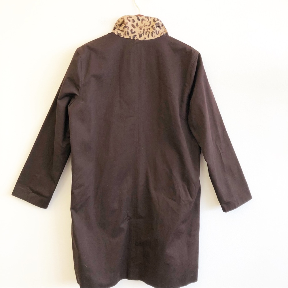 Jones New York Leopard Print Trench Coat in Tan and Brown - Picture 9 of 16